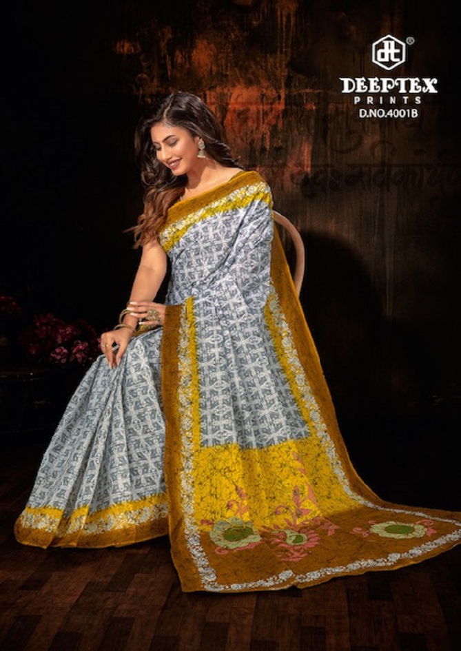 Deeptex Mother Queen 4 Printed Sarees Catalog
